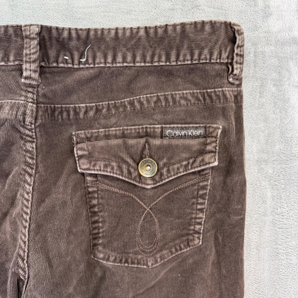 Vintage Calvin Klein Corduroy Bootcut Jeans Women's Size 16 Brown Denim Pants - Picture 5 of 7